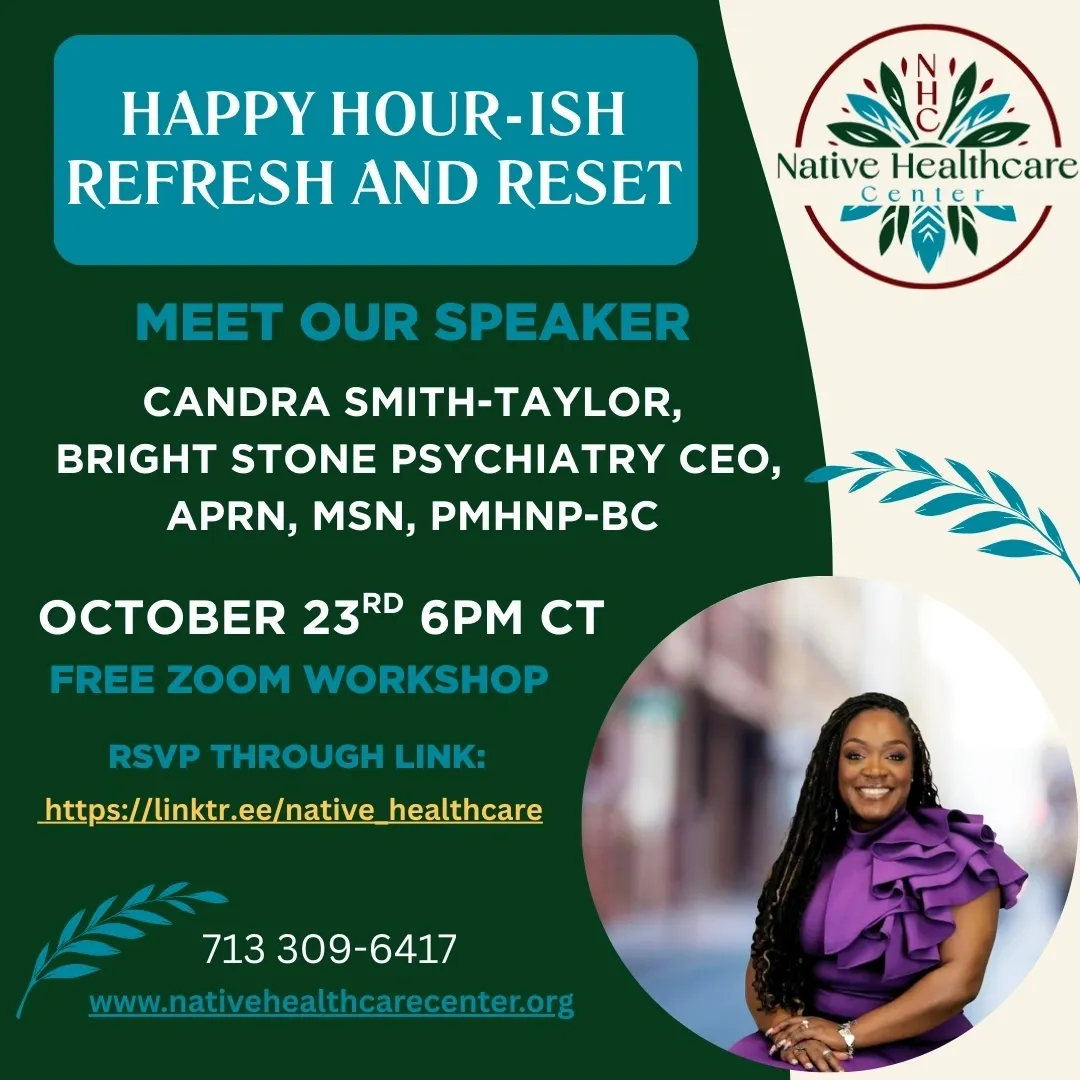 Native Healthcare workshop flyer with speaker portrait